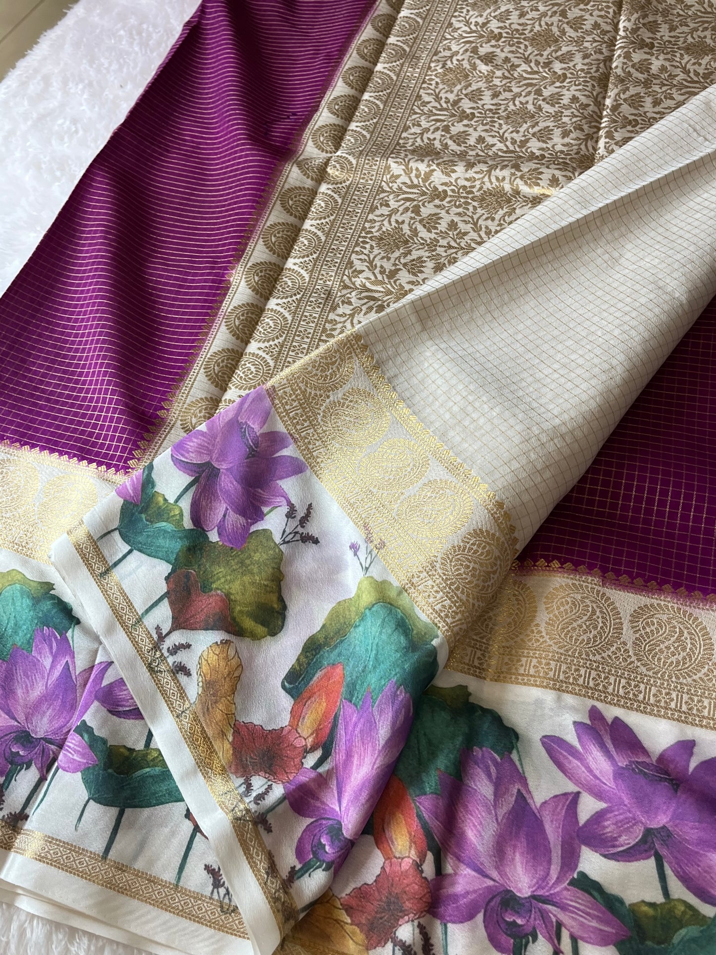 Designer Printed Crape Silk