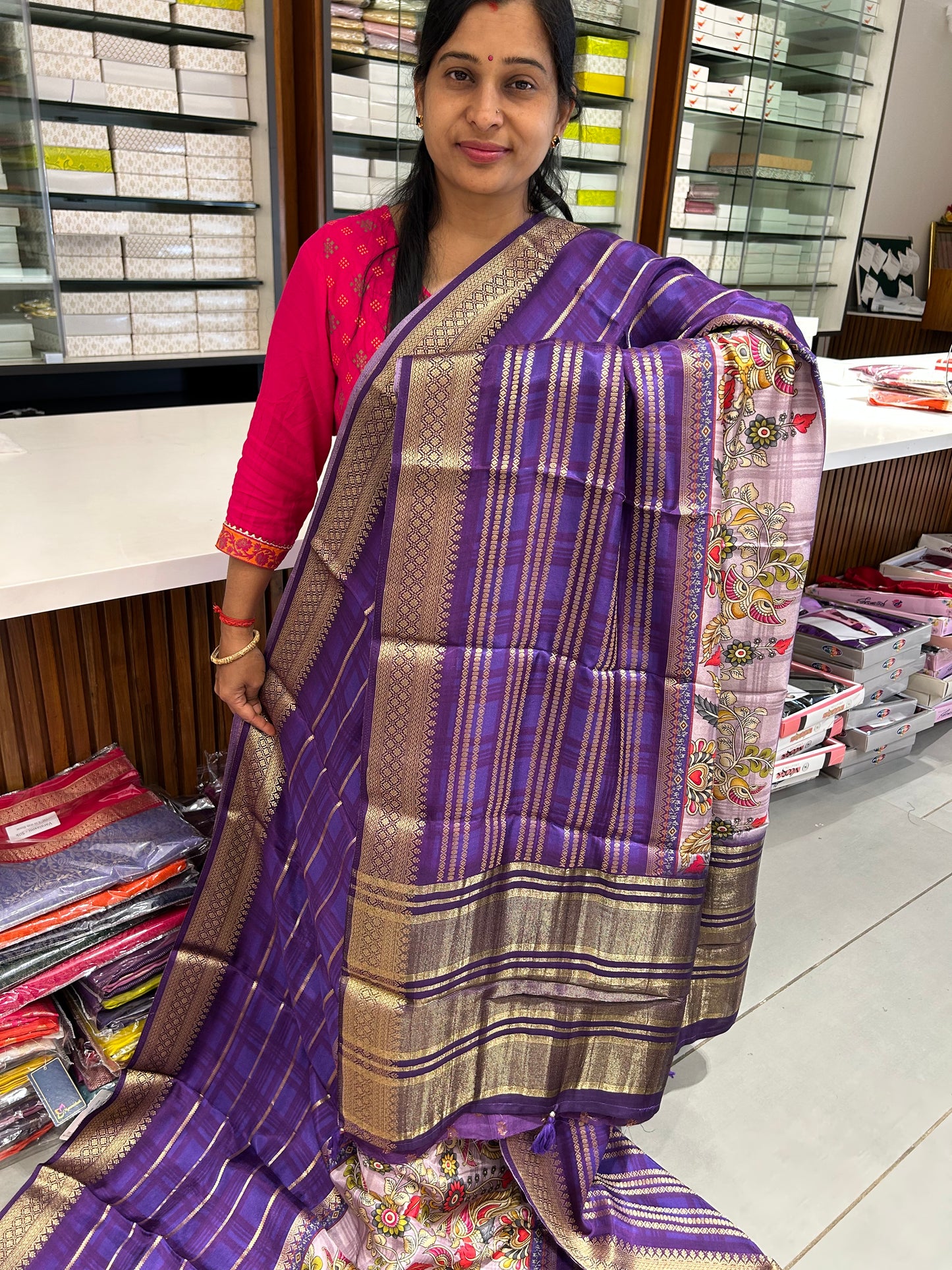 Kalamkari Crape Printed