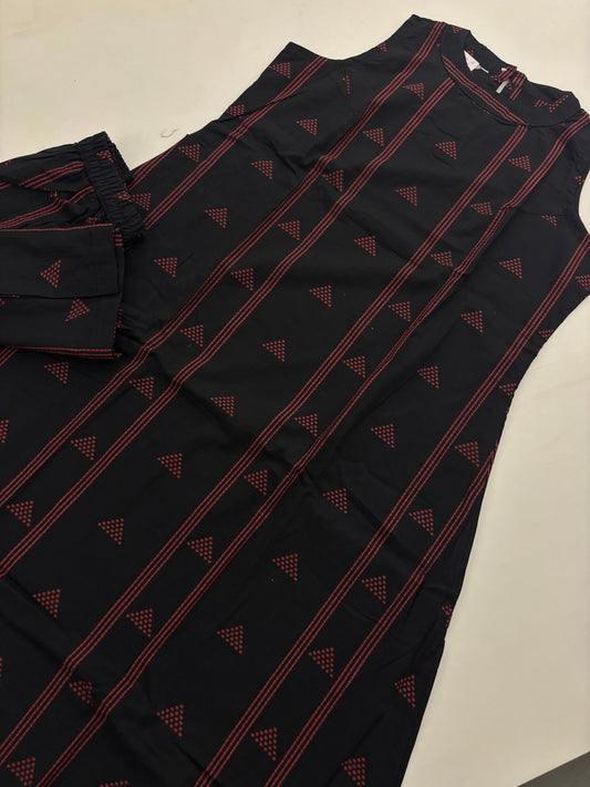 Black Cotton Co Ords Top & Bottom