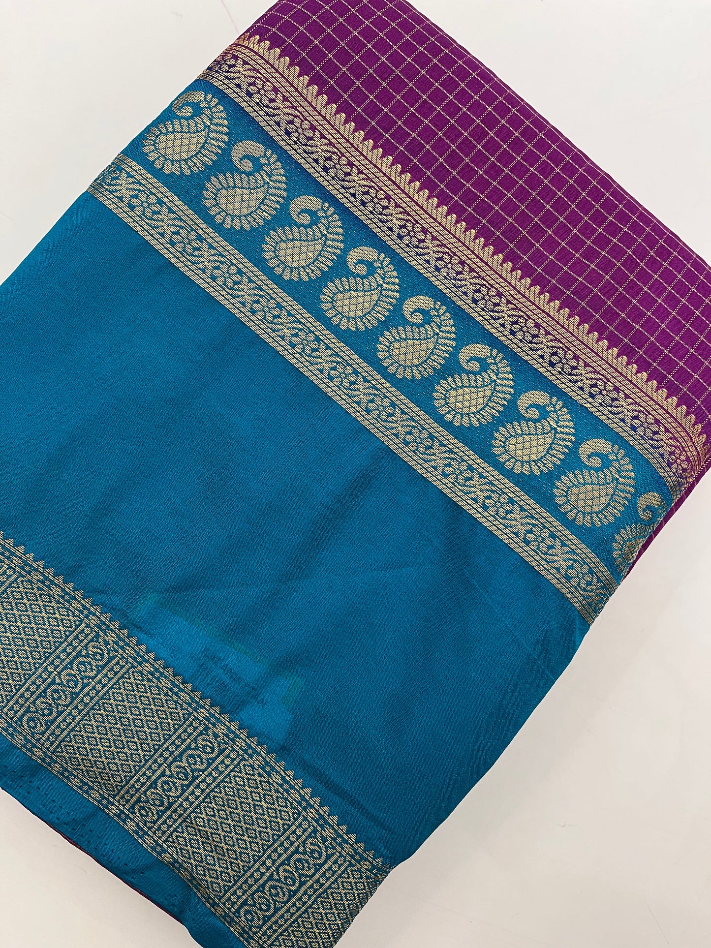 Crepe Small Checks Bentex Border