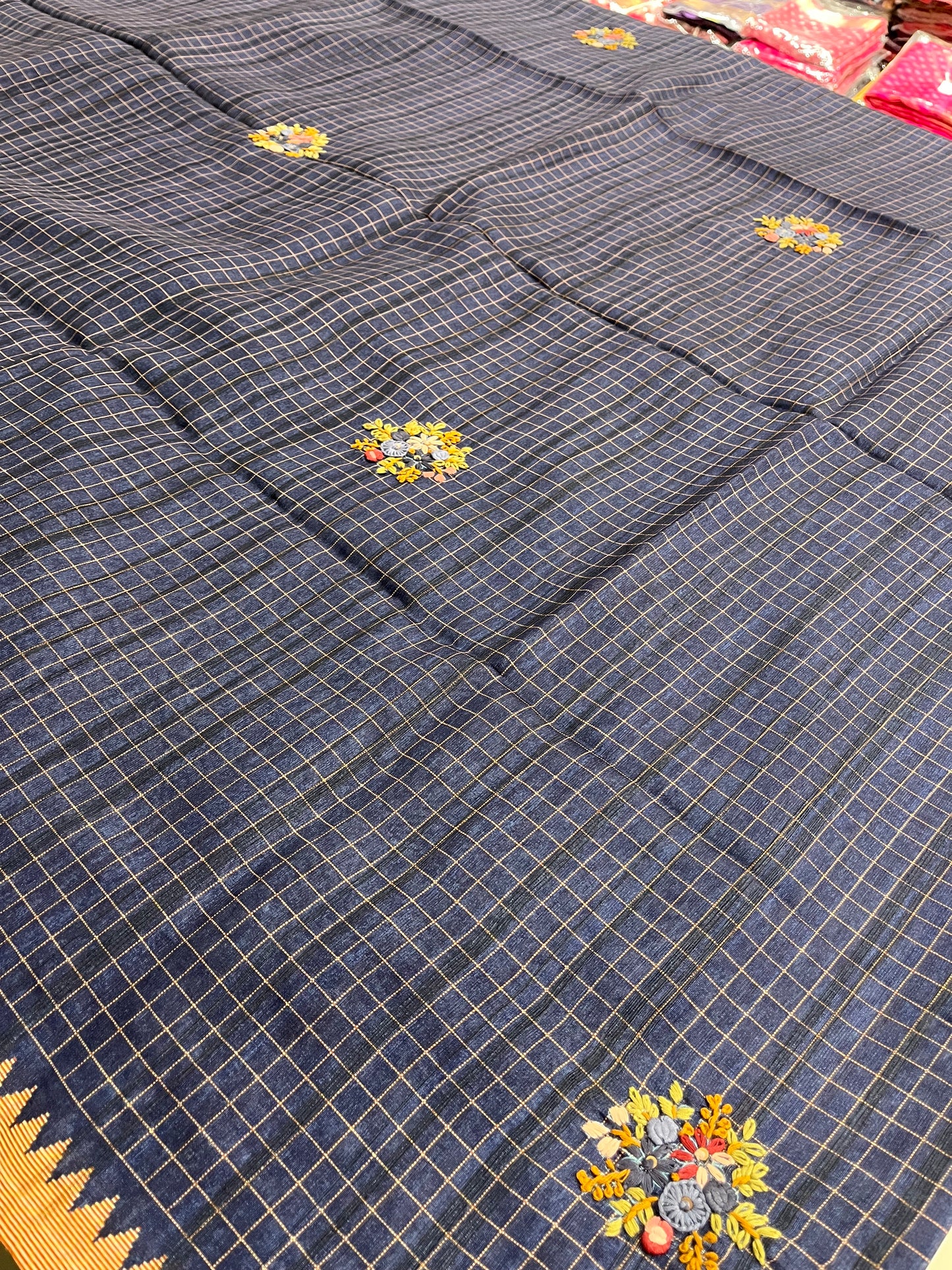 Linen Tussar designer saree