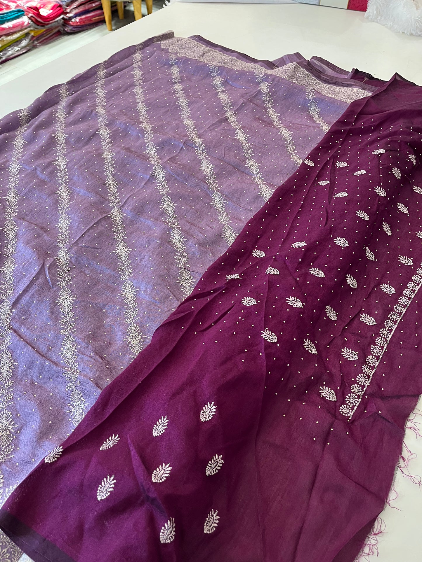 Tussar Work fancy saree-1016