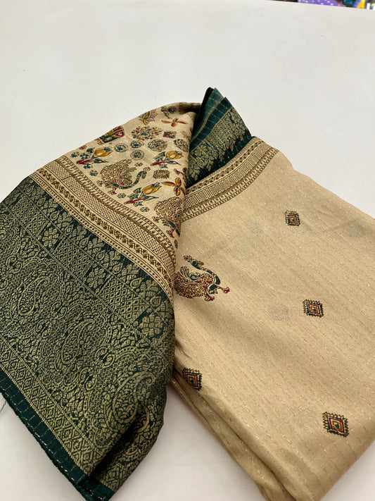 Tussar Fancy Printed