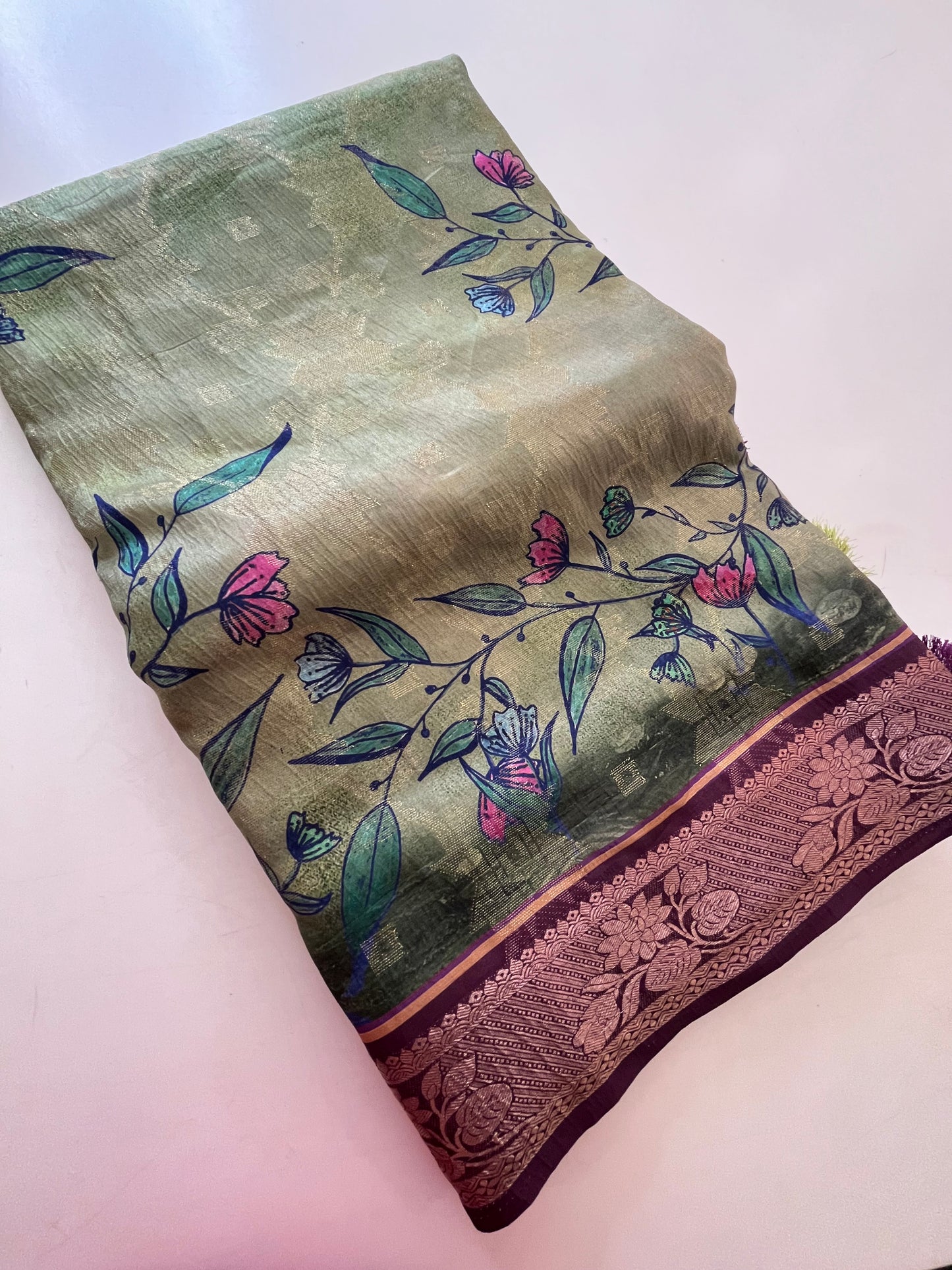 Printed Tussar fancy