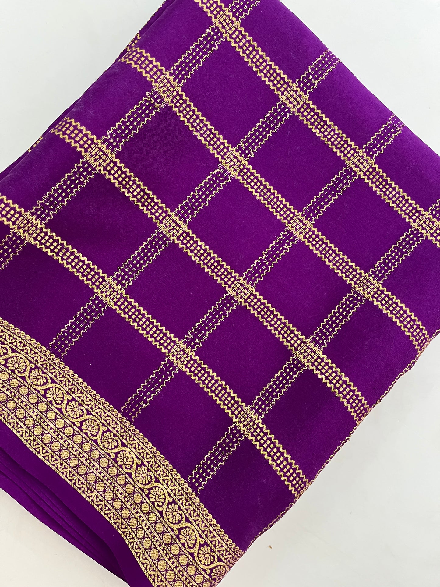 Pure Crepe Mysore Silk Saree