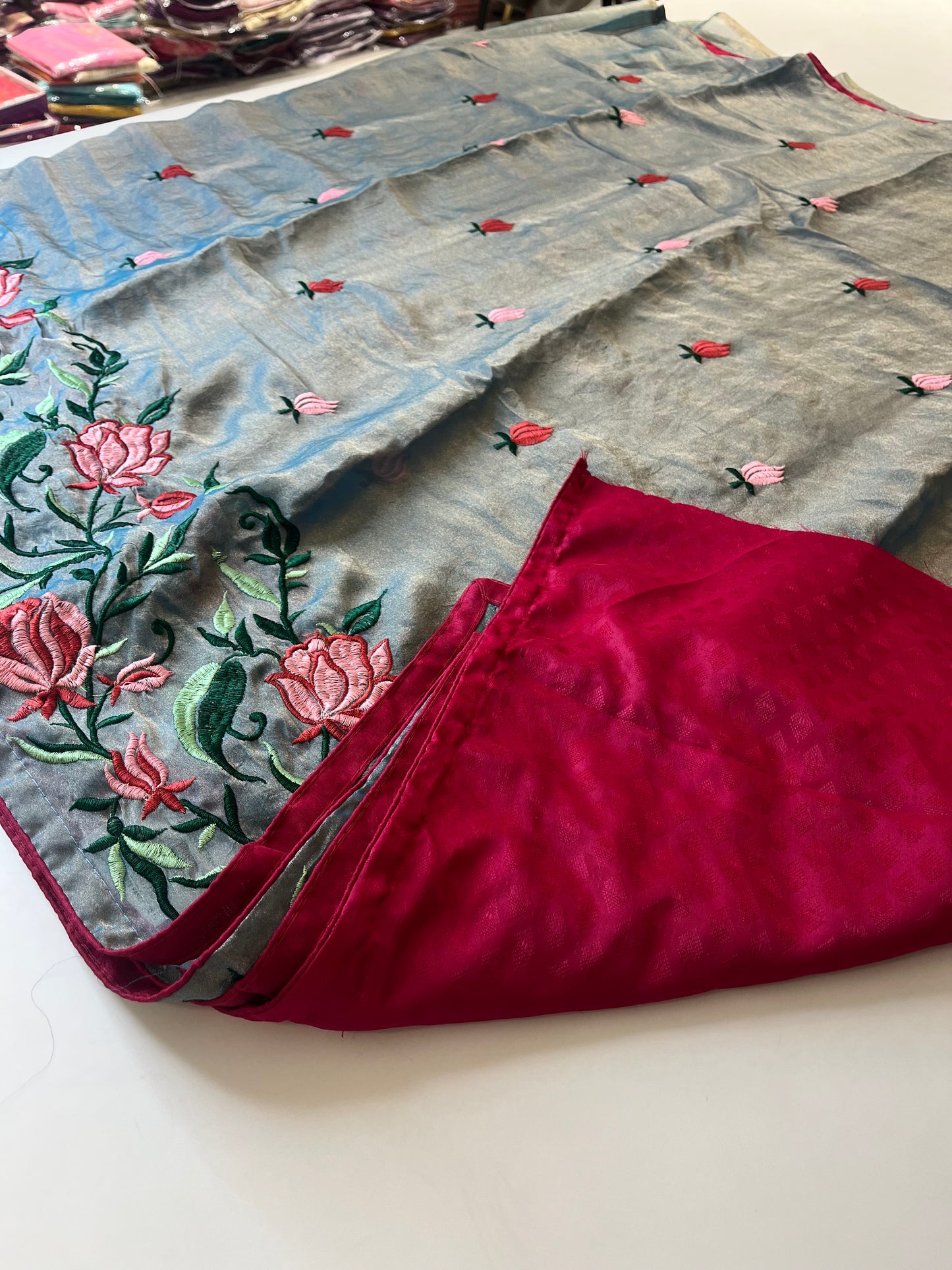 Designer Simmer Fancy Saree