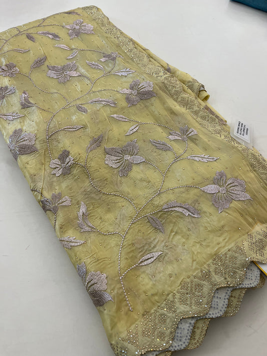 Butter silk Embroidery work