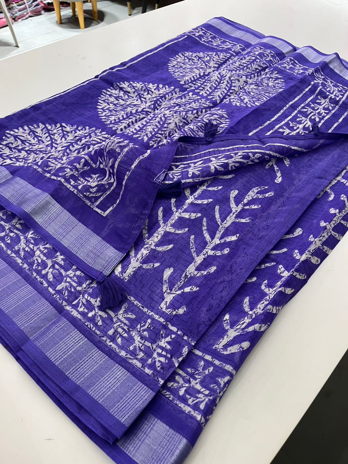 Batik Linen Saree