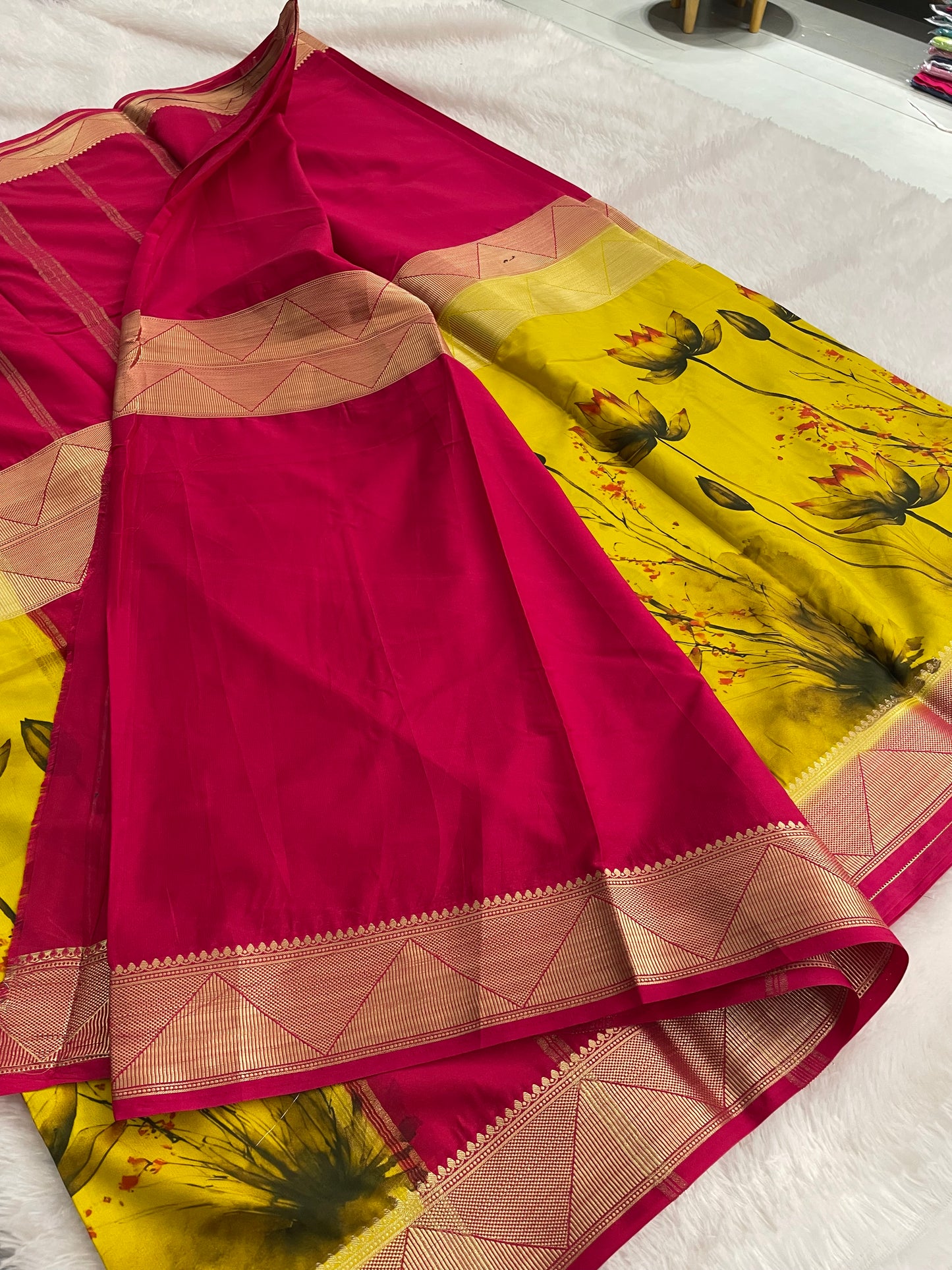 Printed Crape Silk