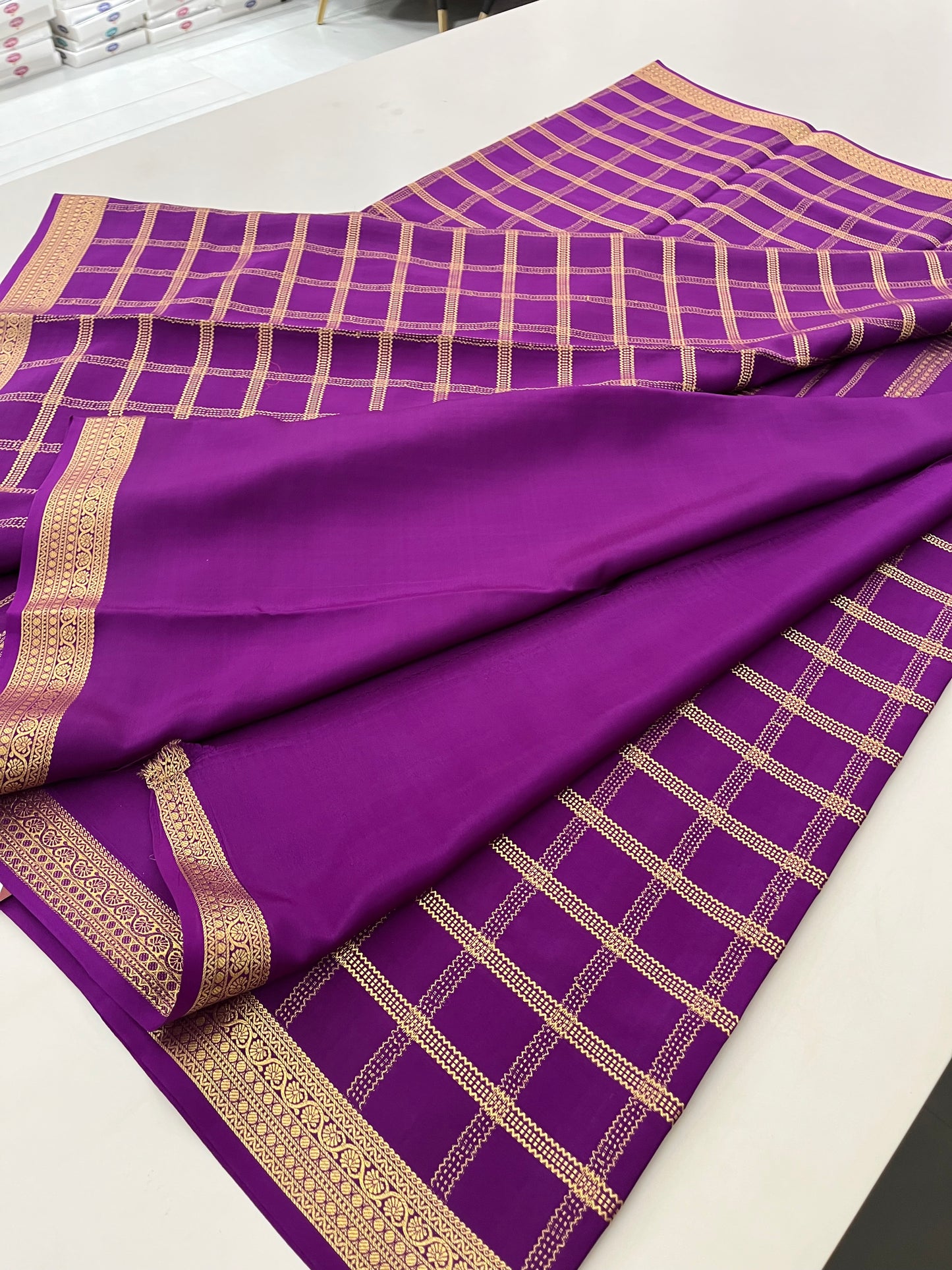 Pure Crepe Mysore Silk Saree