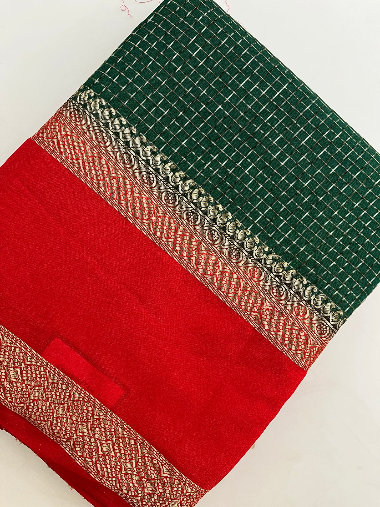 Crepe Small Checks Bentex Border