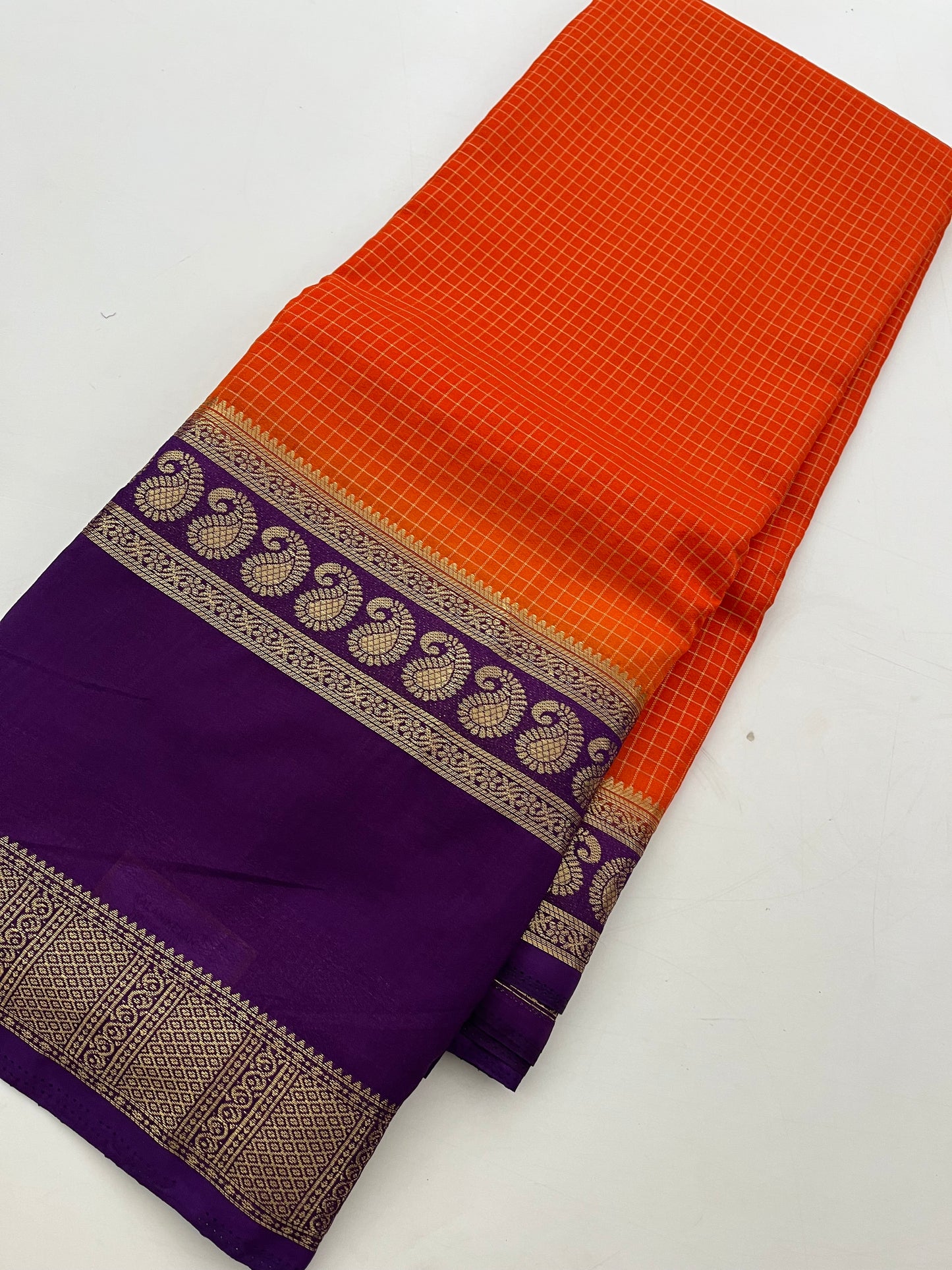 Crepe Small Checks Bentex Border
