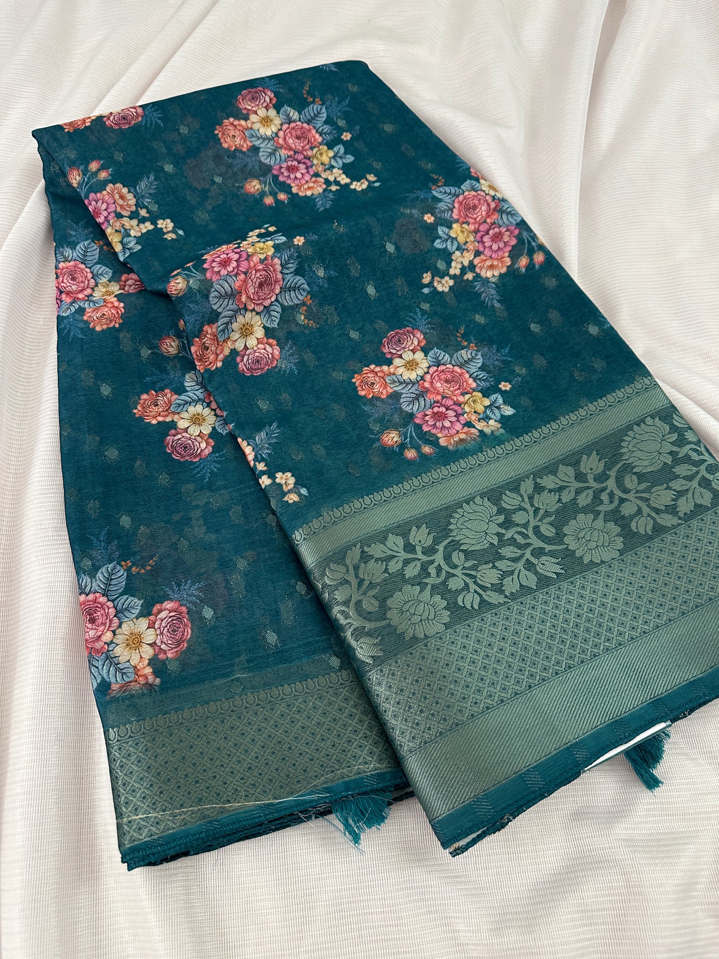 FLORAL ORGANZA SAREE