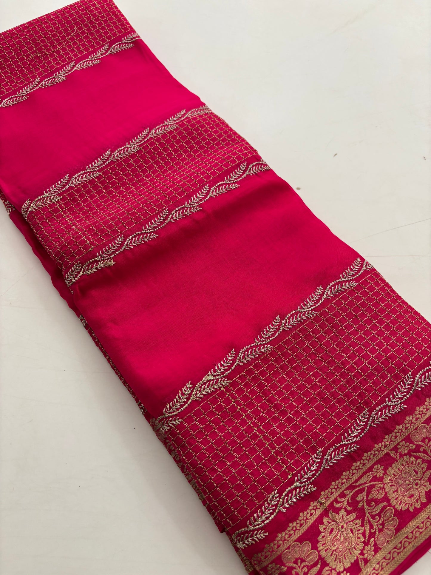 Designer soft Chinnon full embroidery