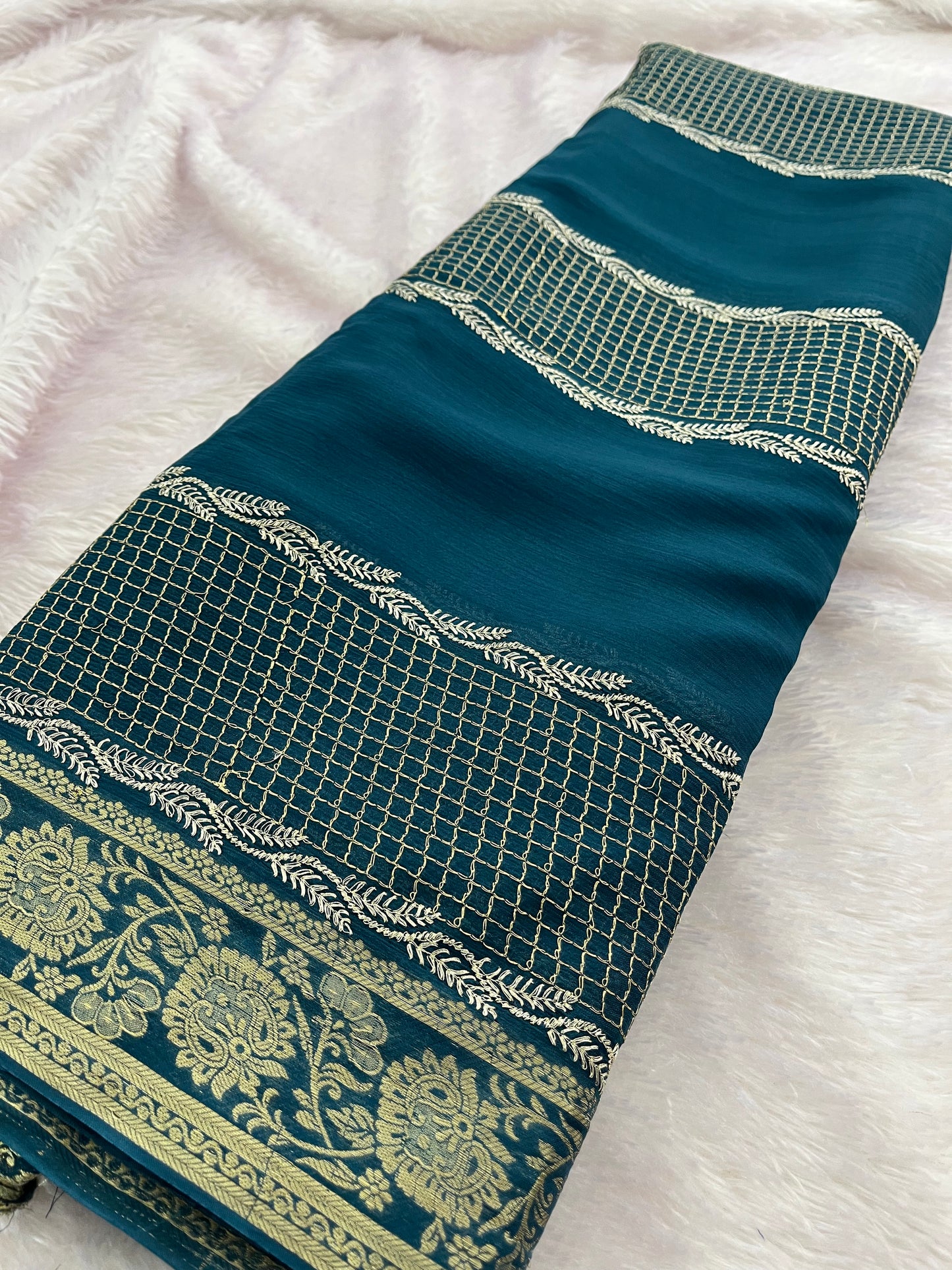 Designer Chinnon Fancy saree