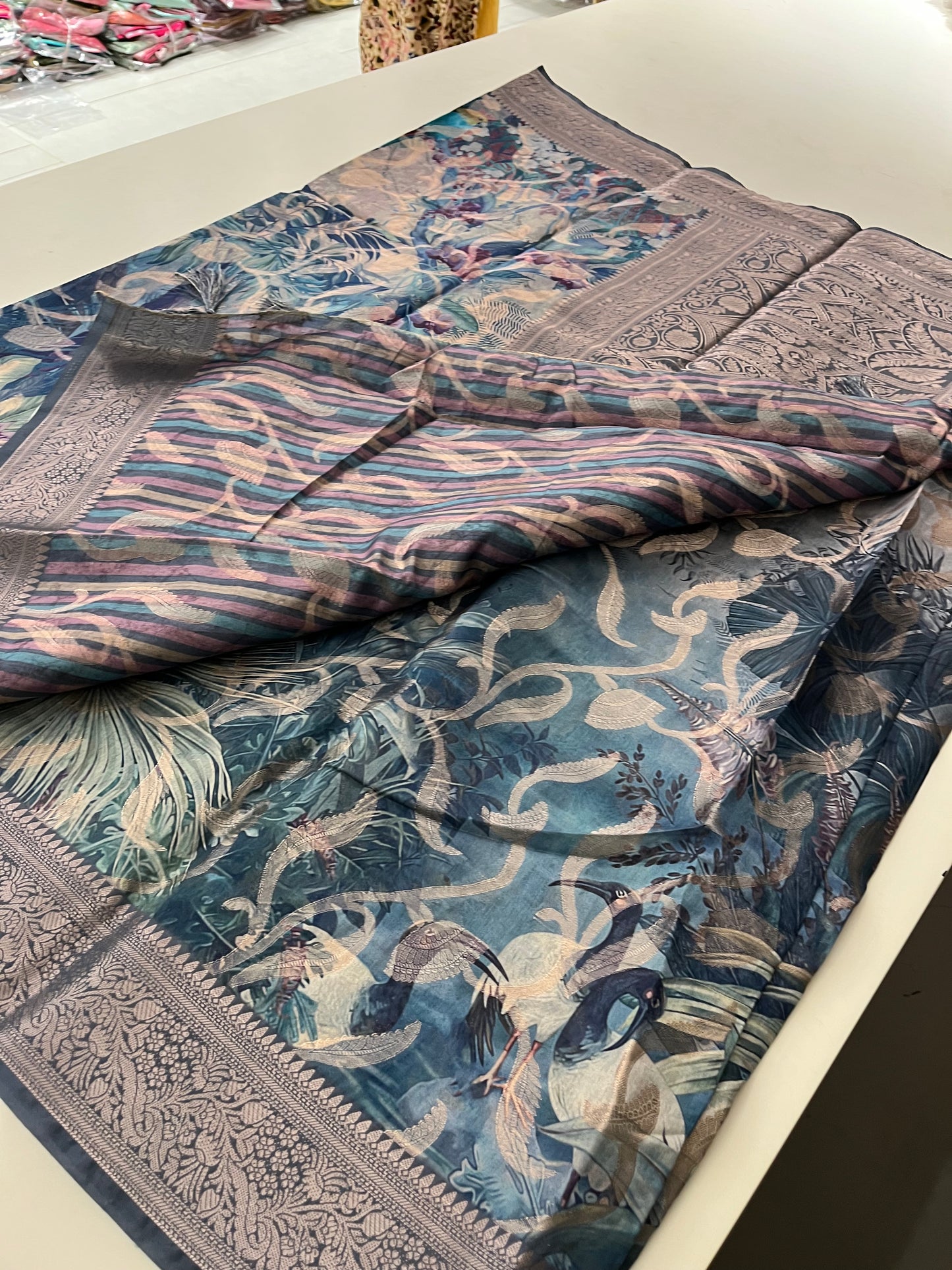 Printed Organza Saree