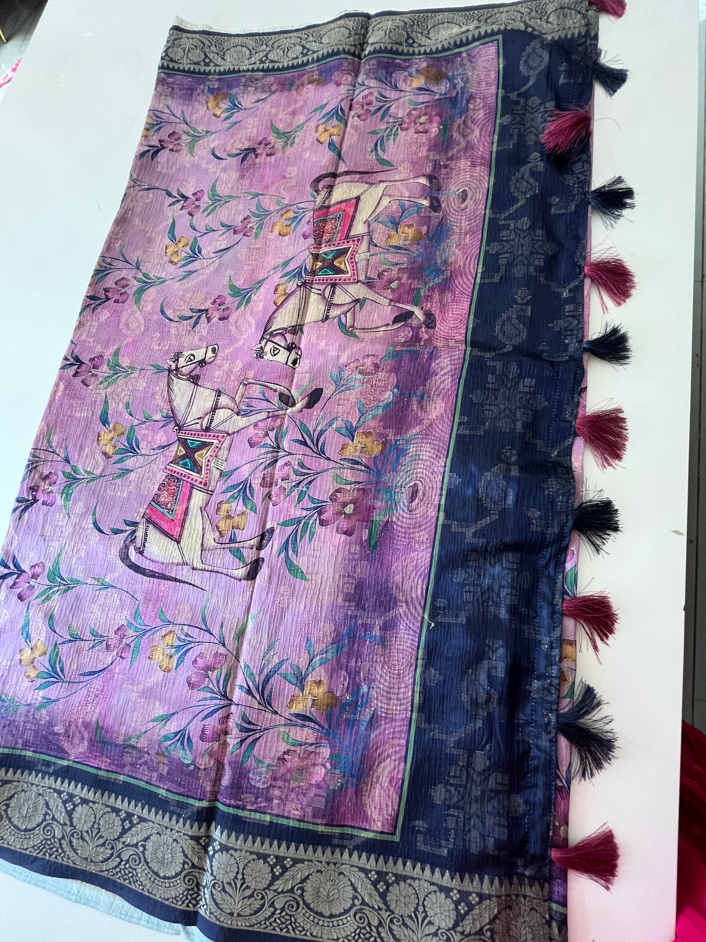 Printed Tussar fancy