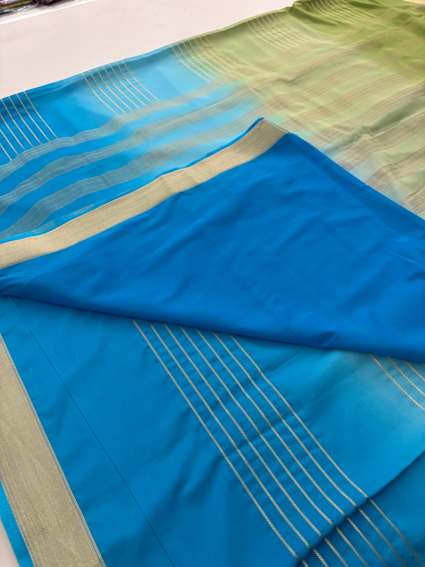 Multi color dyed premium crape silk