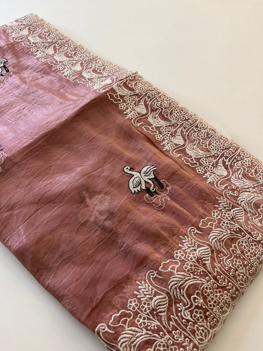 Soft organza fancy saree