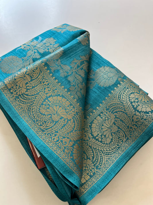 Tussar printed fancy