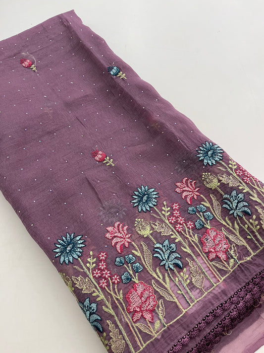 Soft organza embroidery