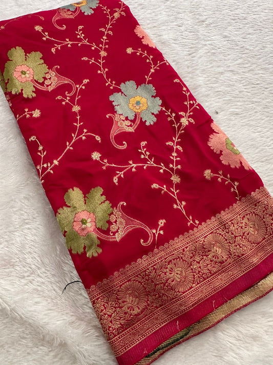 Banarasi Fancy Crape Saree -M19