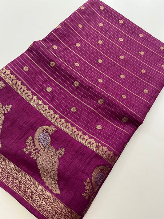 Tussar Chiffon Saree