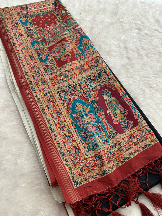 Kalamkari Tussar Fancy-M10