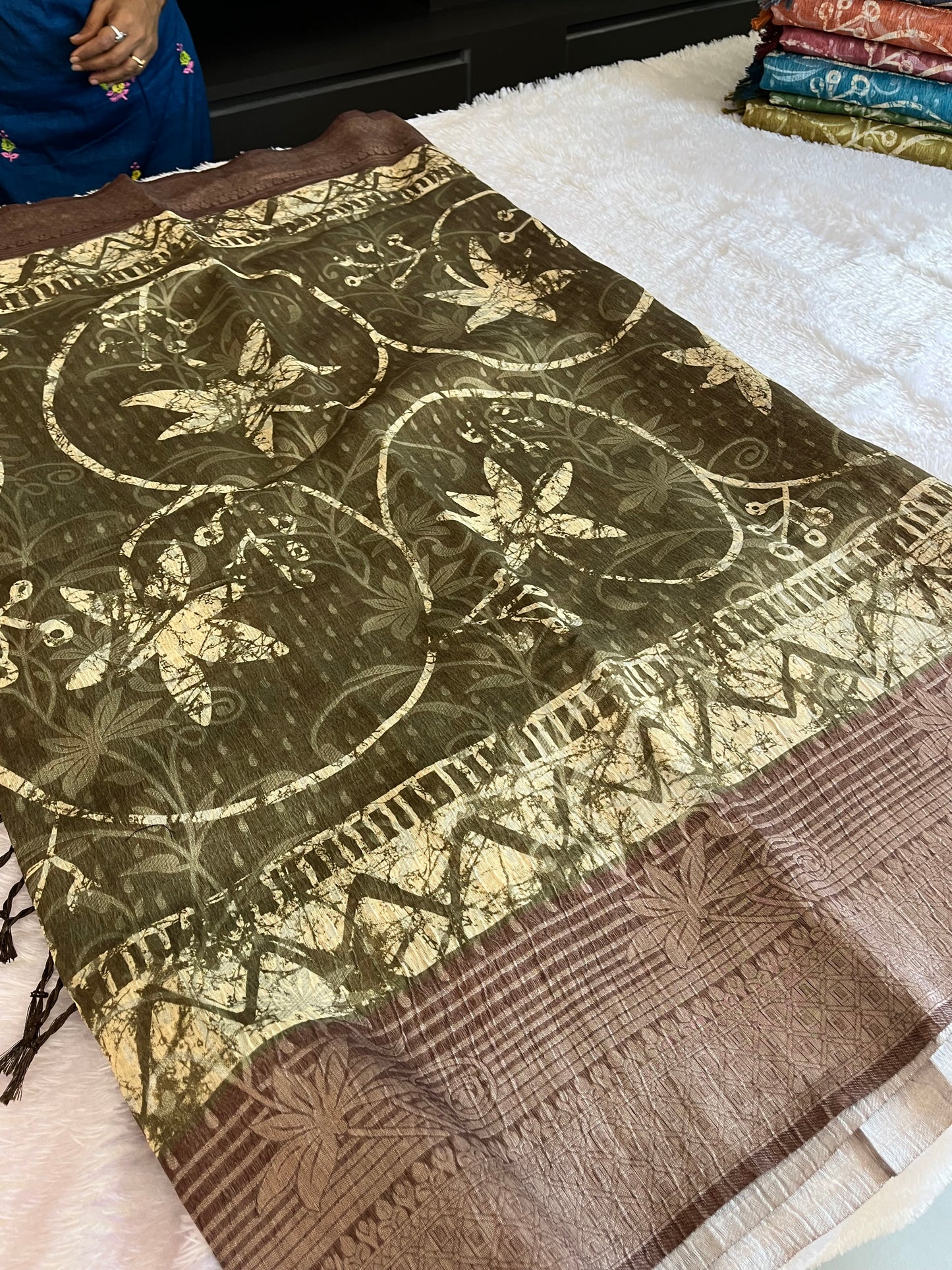 Printed Tussar Fancy