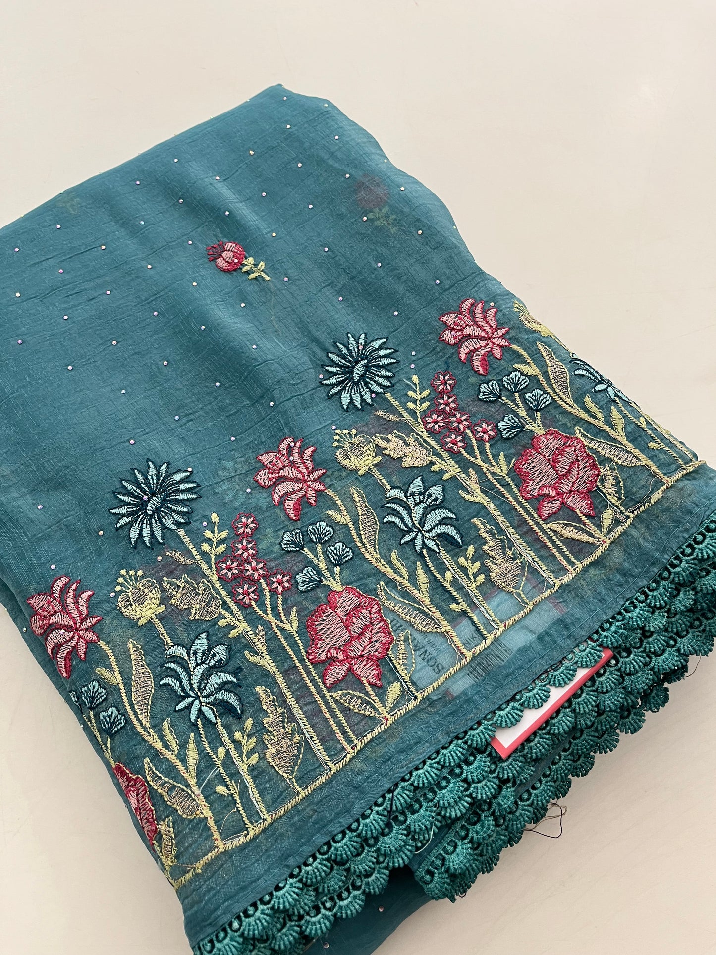 Soft organza embroidery