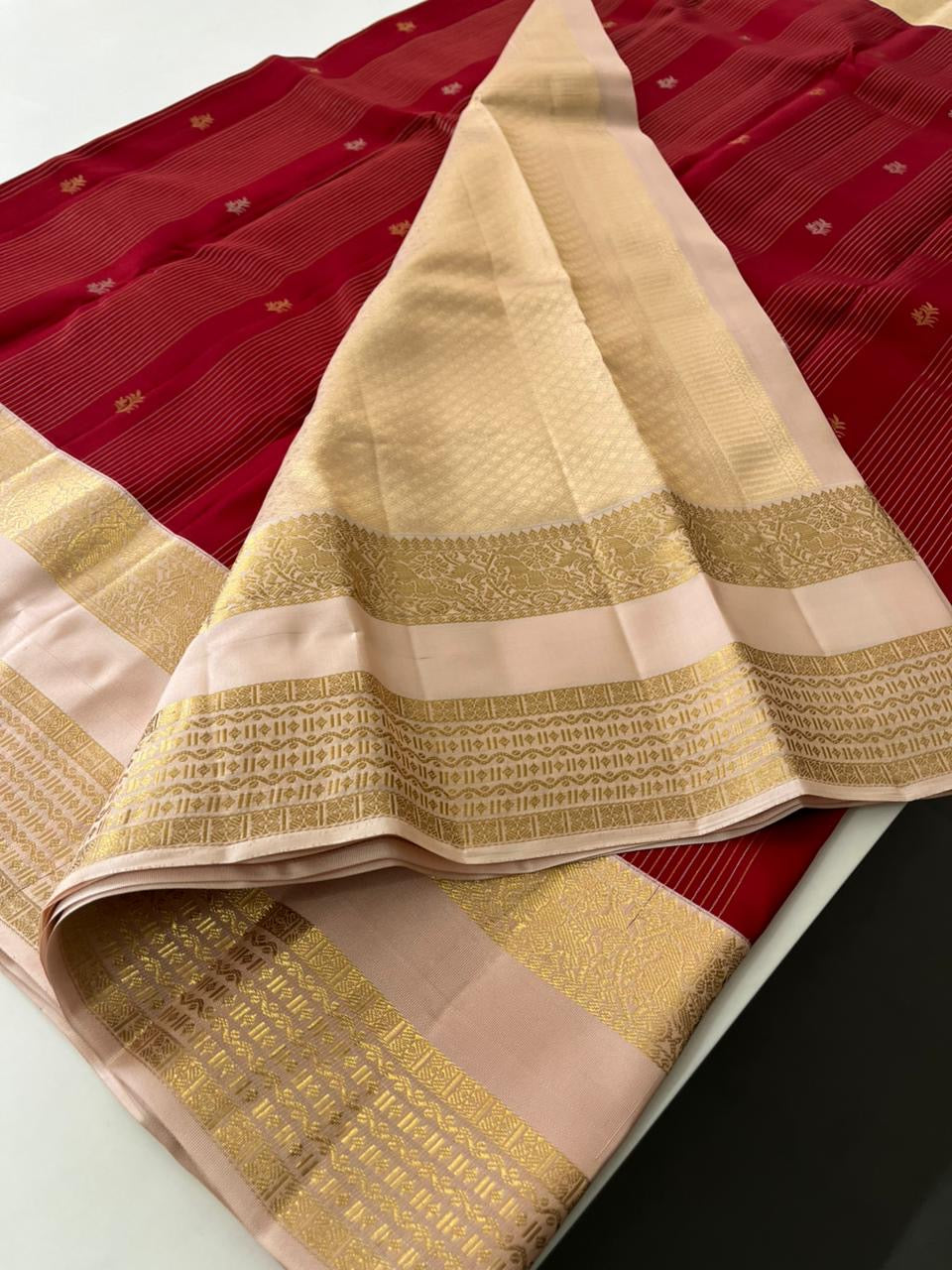 Dark Pink x Light Pink Kanchi Pattu Saree