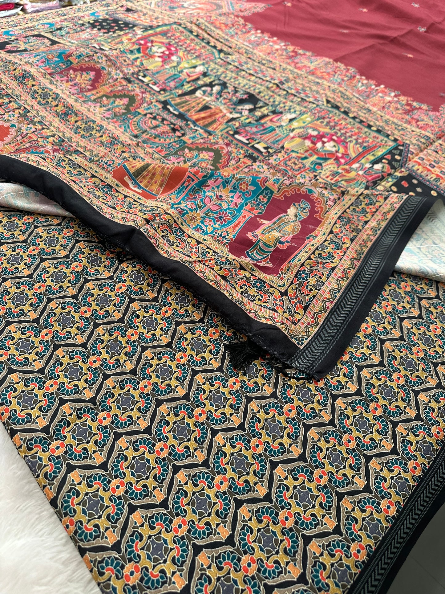 Kalamkari Tussar Fancy-M10