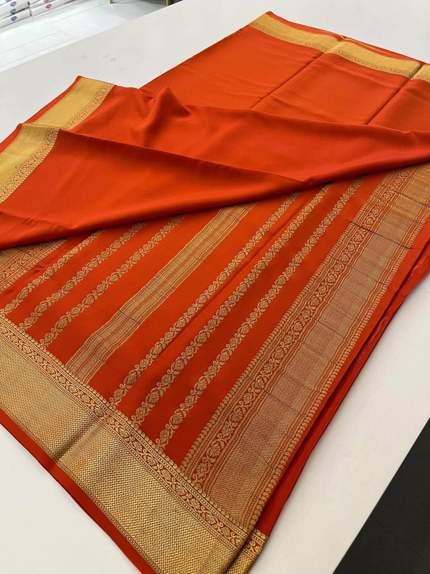 Pure Crepe Mysore Silk Saree
