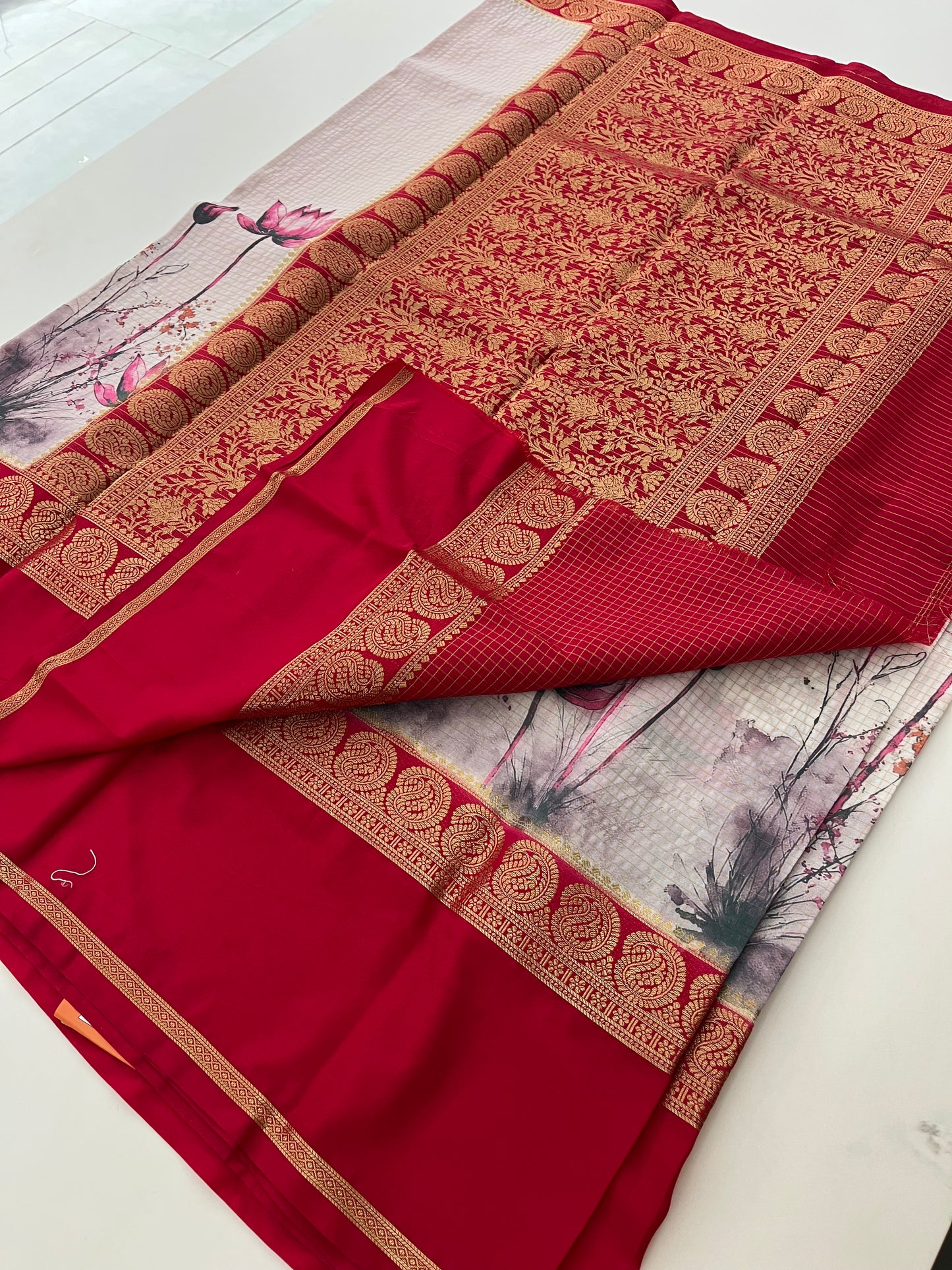 Digital printed crape fancy