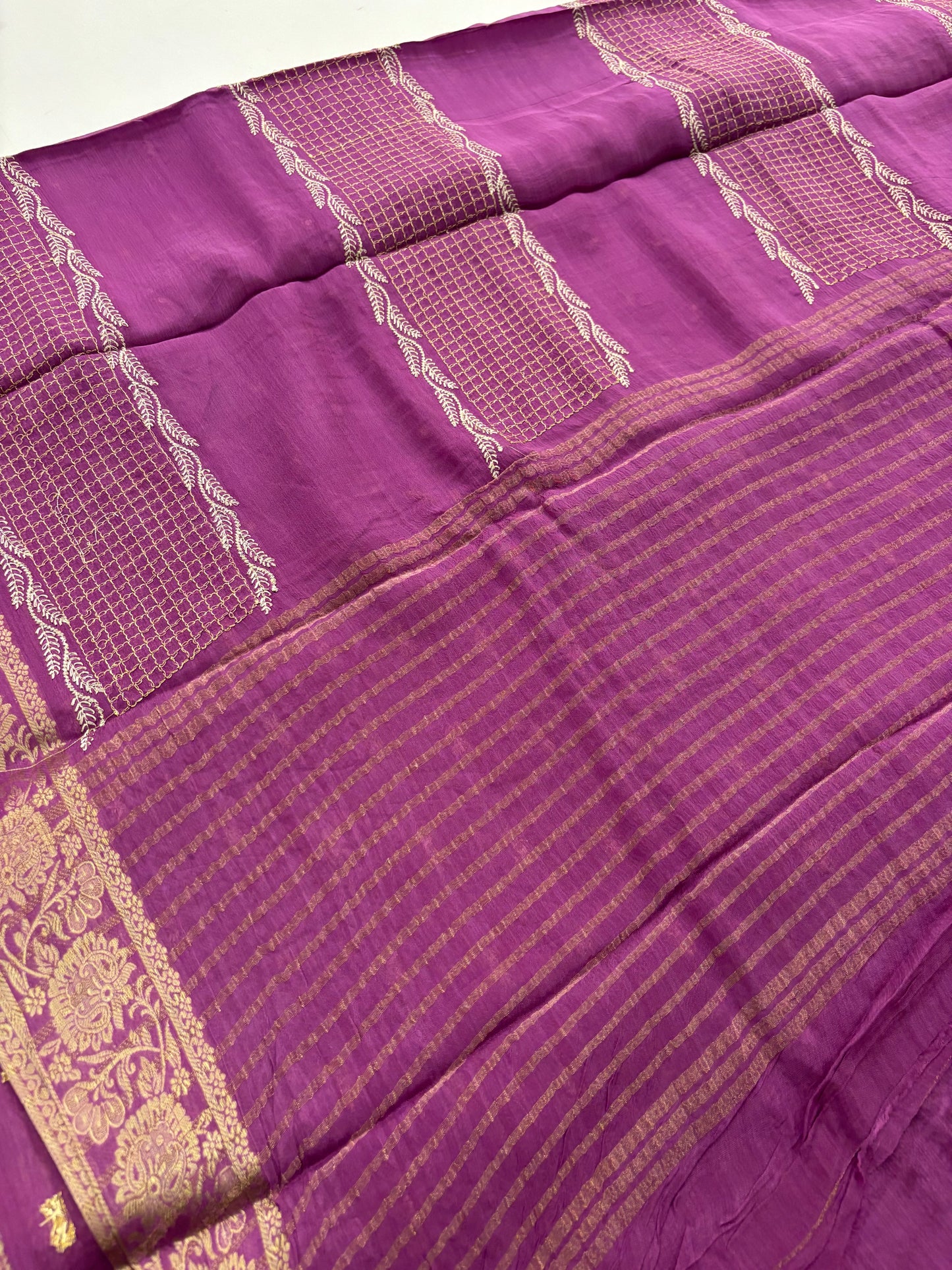 Designer soft Chinnon full embroidery