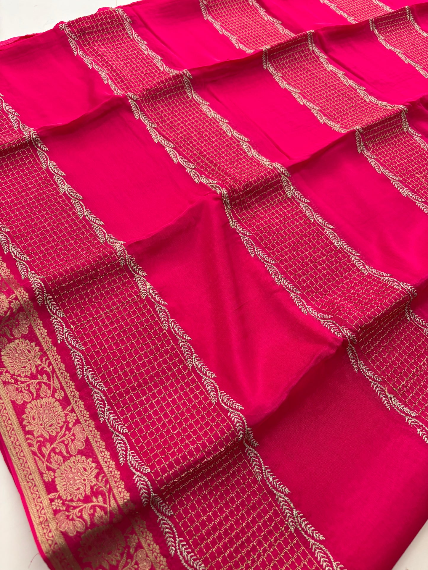 Designer soft Chinnon full embroidery