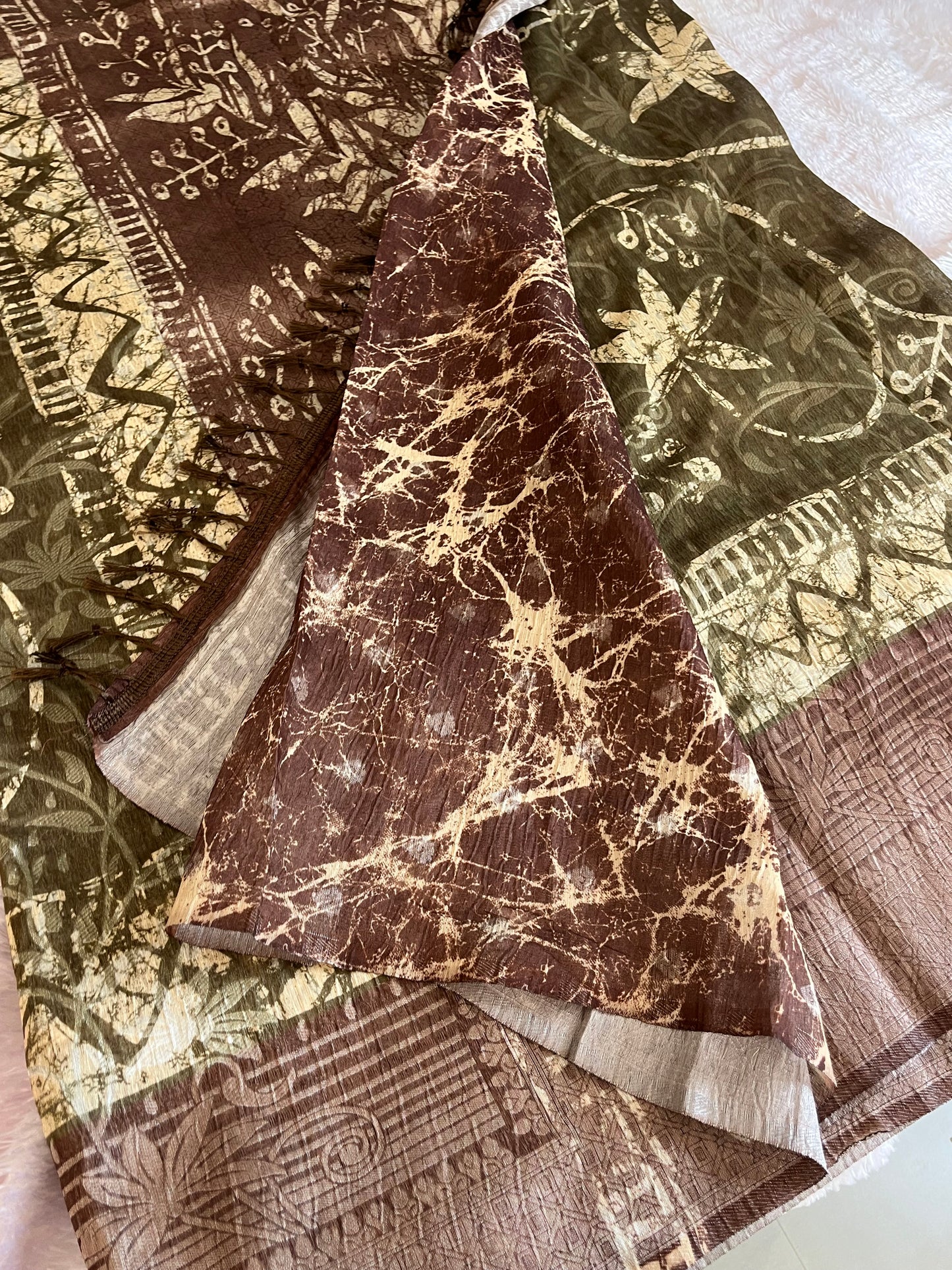 Printed Tussar Fancy