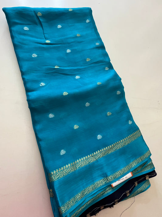 Satin Crape Designer saree