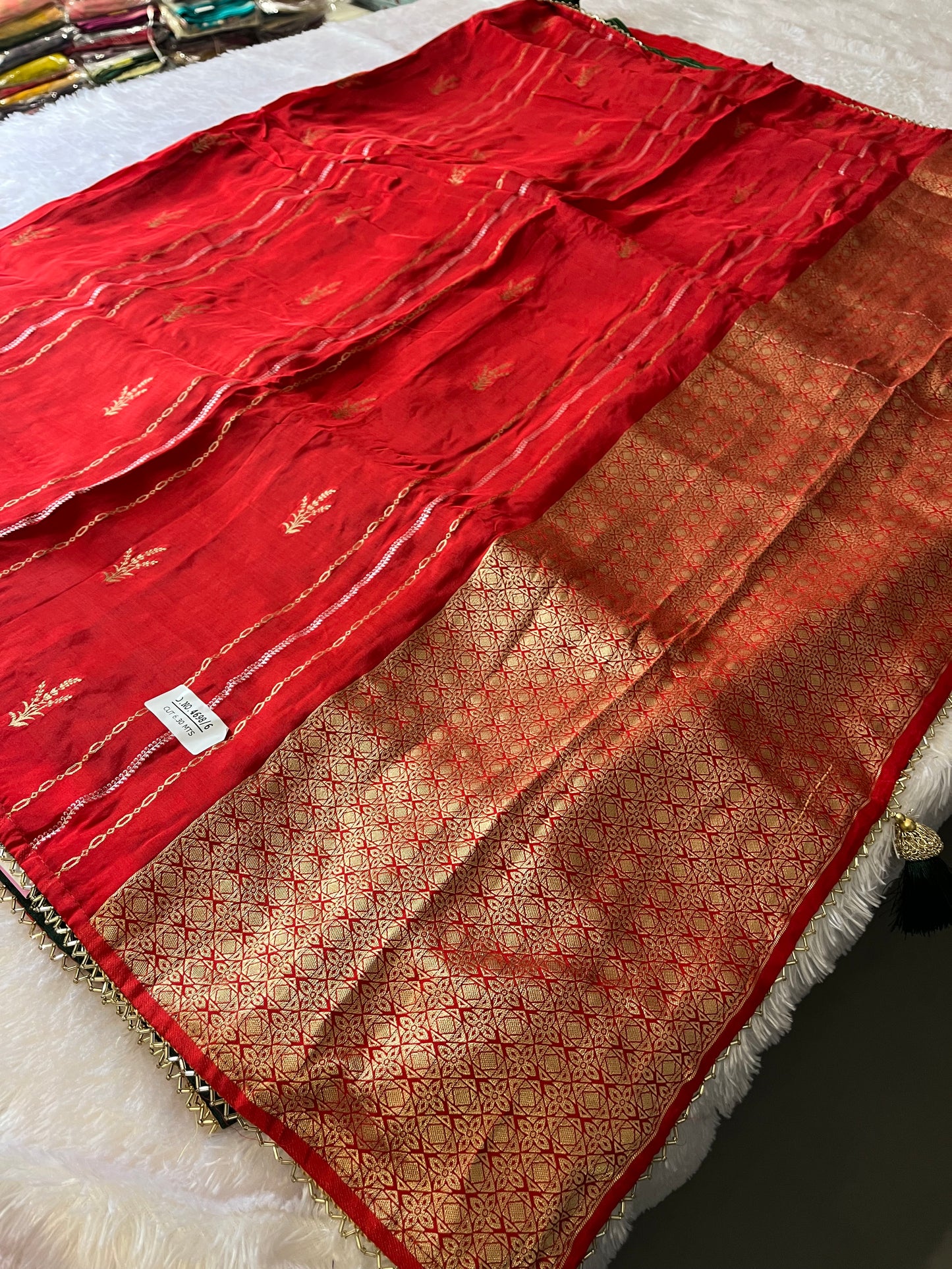Designer Chinnon Silk CutDana Border
