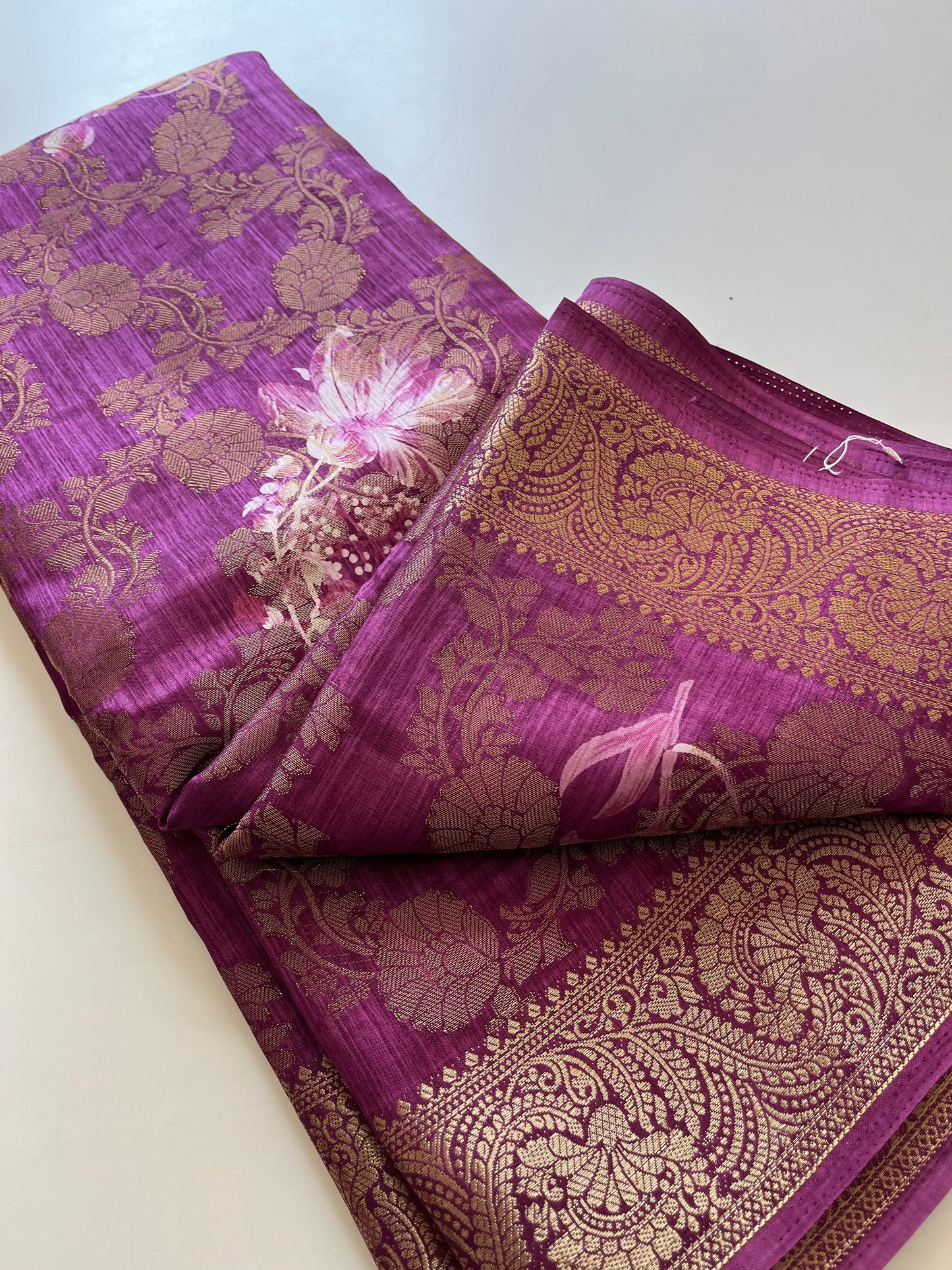 Tussar printed fancy