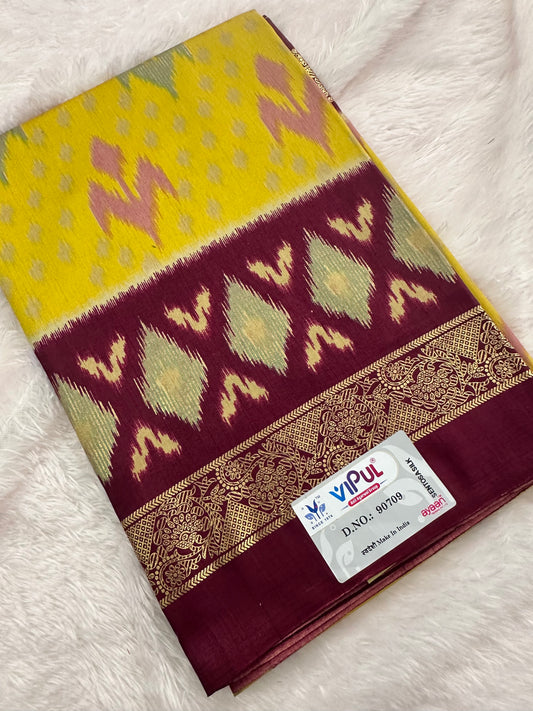 Ikkat Print Crape Chiffon-M26
