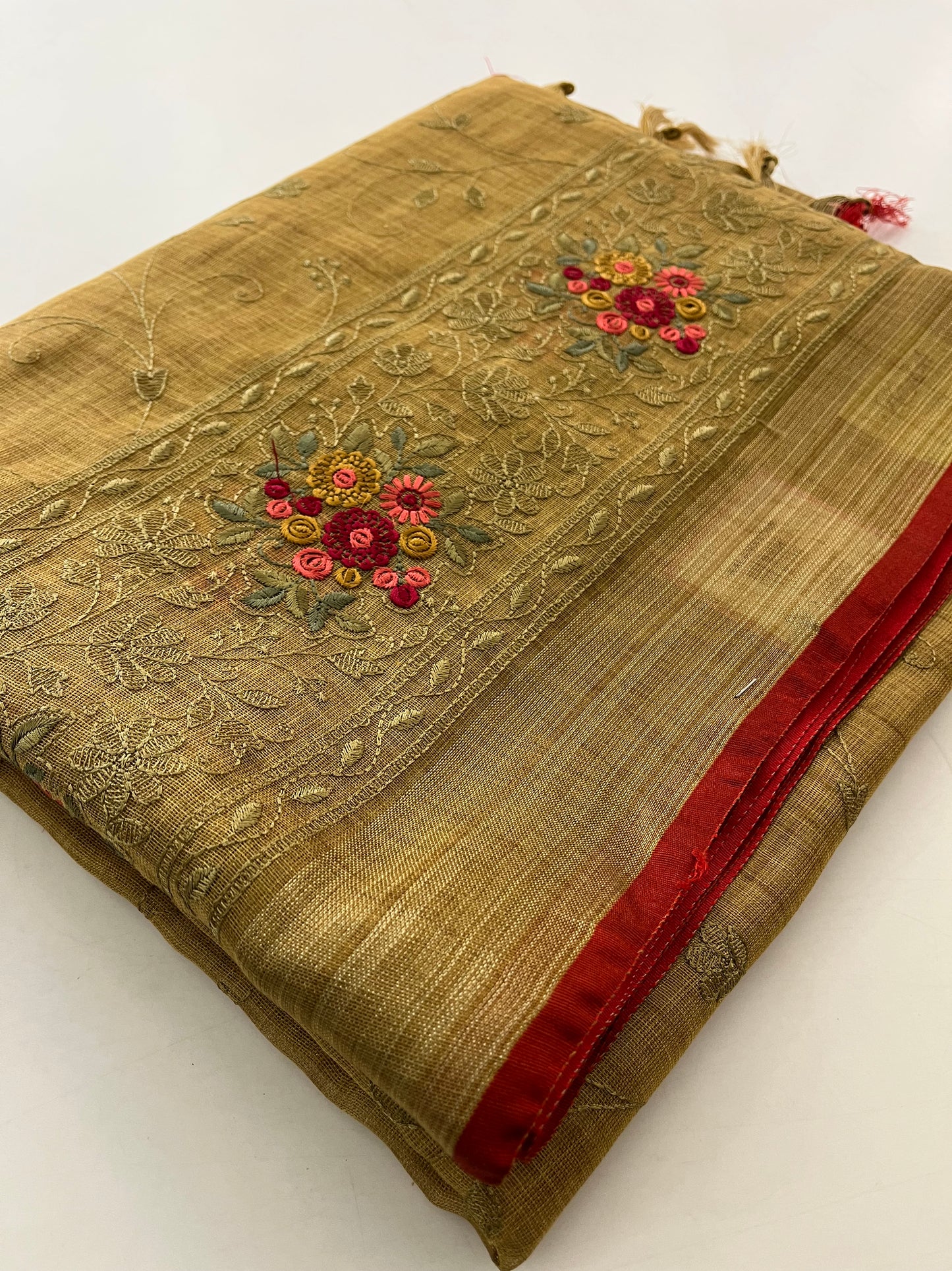 Designer linen Fancy Embroidery Buttas