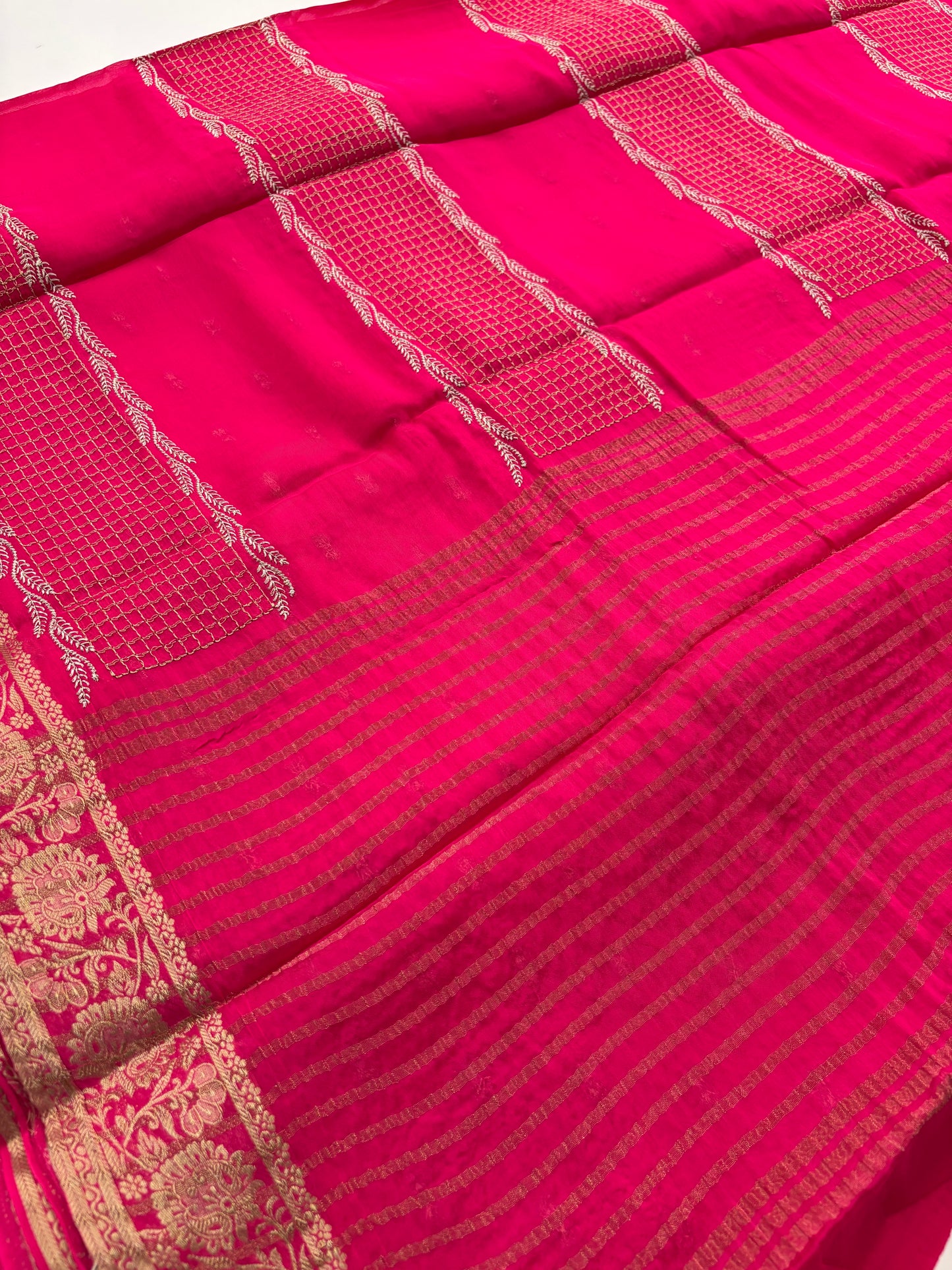 Designer soft Chinnon full embroidery