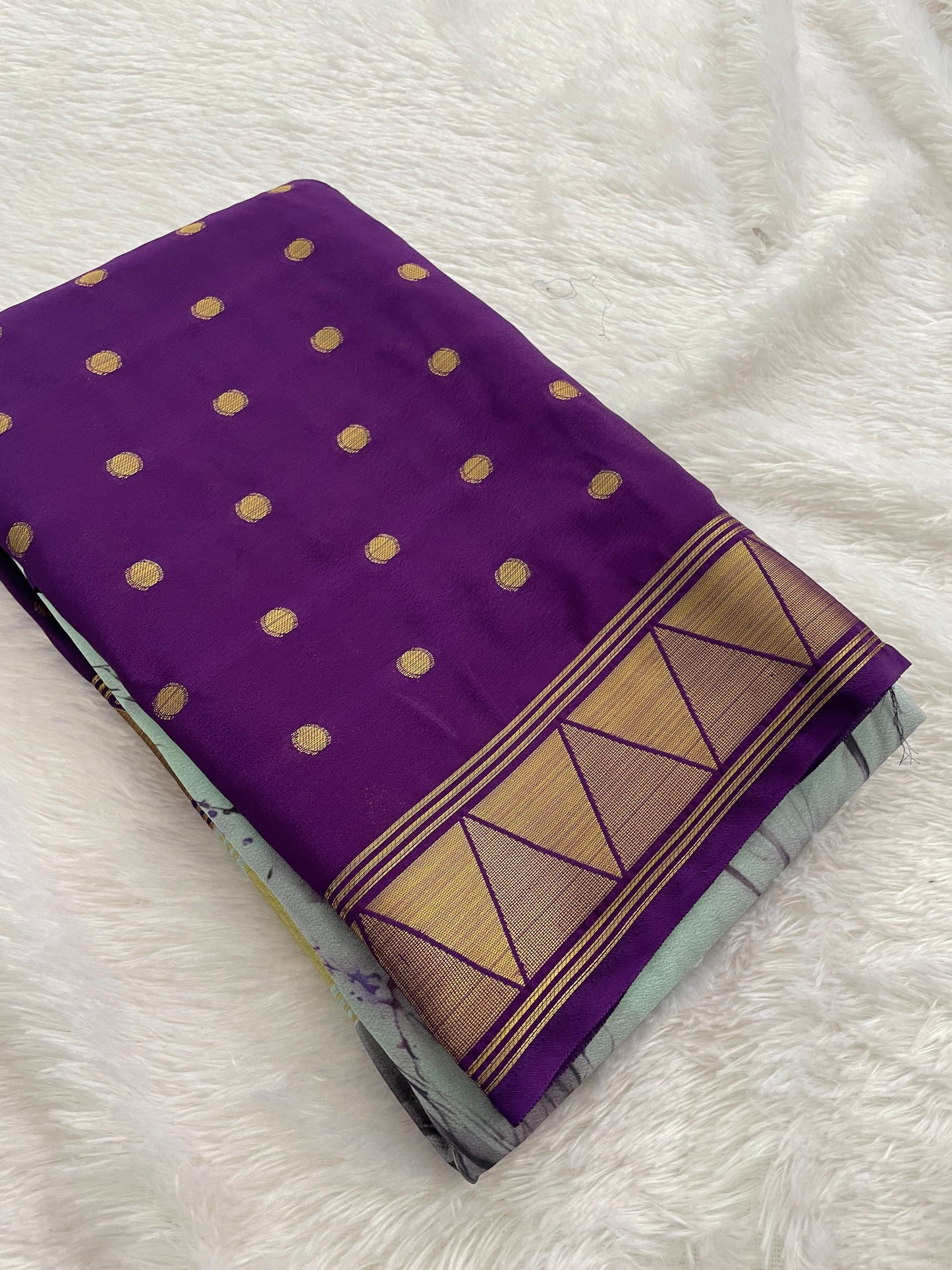 Printed crape silk