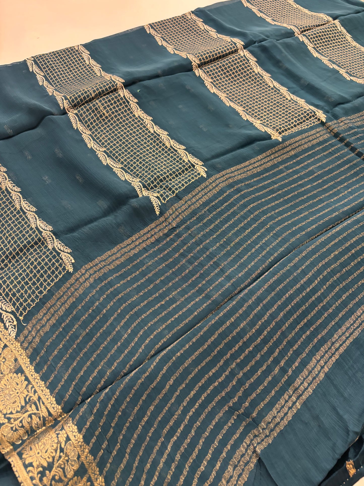 Designer soft Chinnon full embroidery