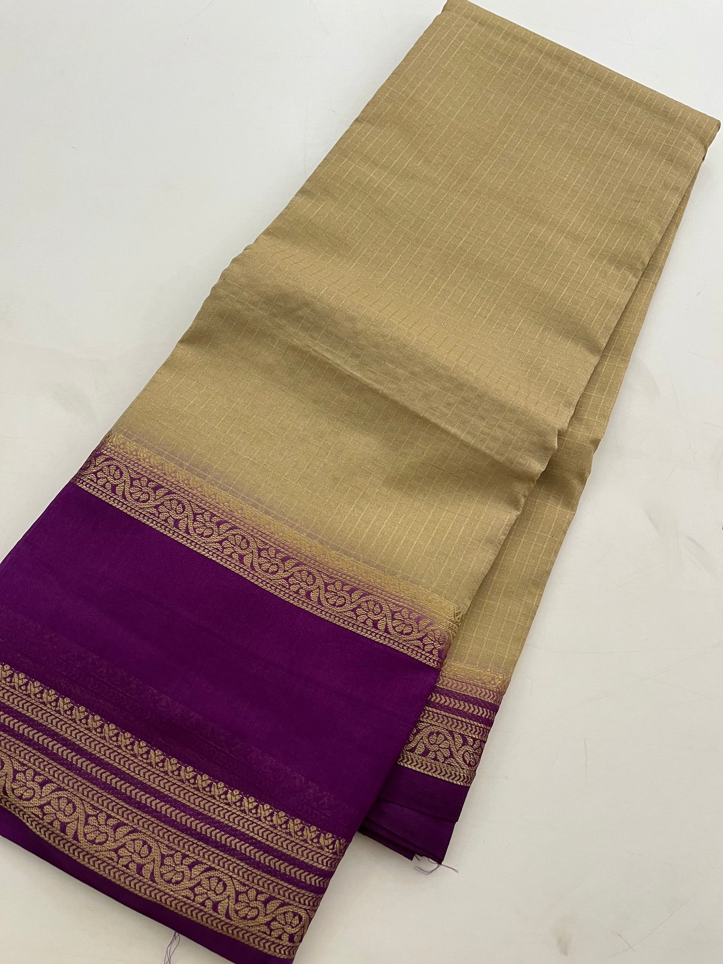 Crepe Small Checks Bentex Border