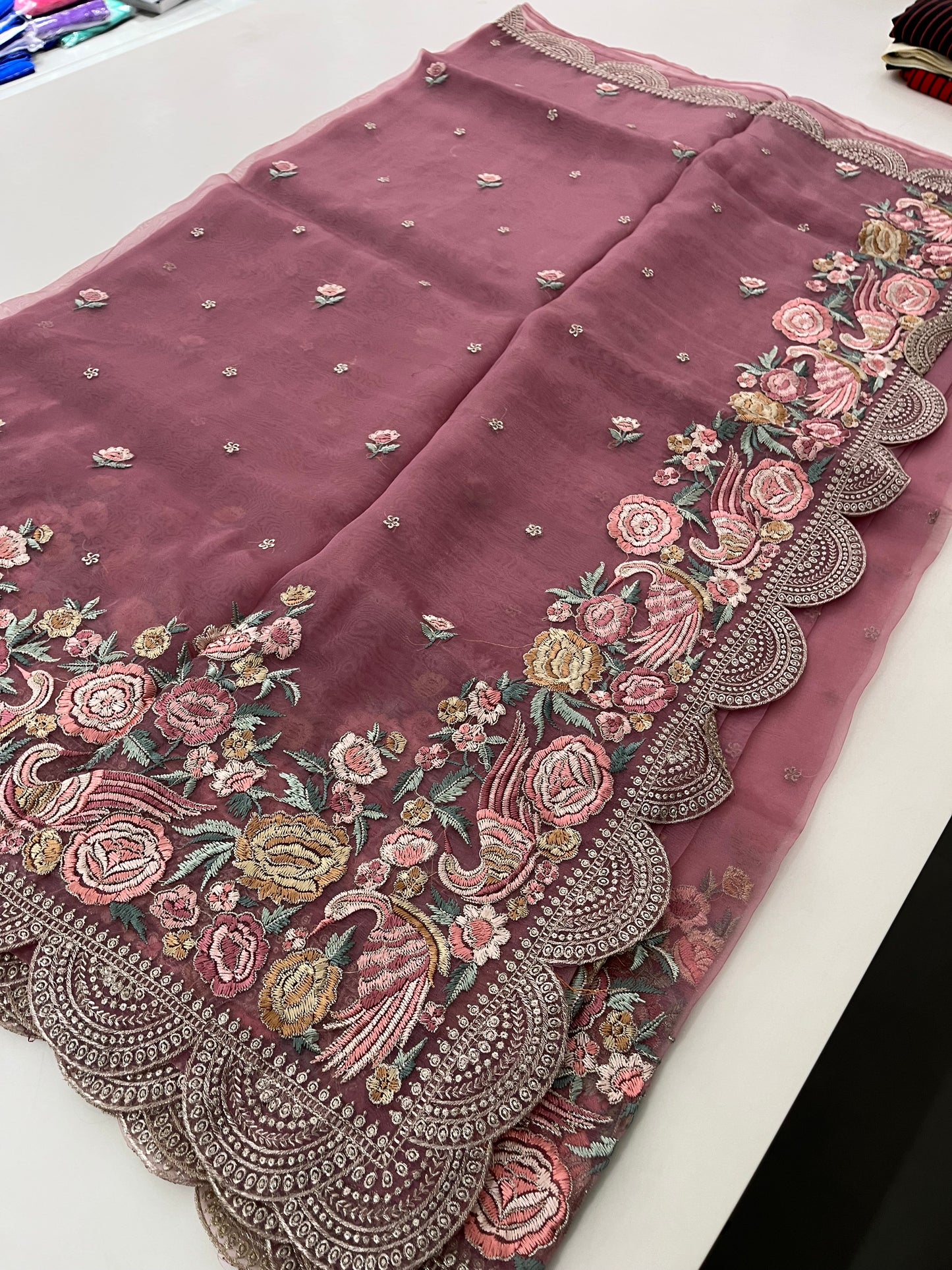 Embroidery Organza premium Saree