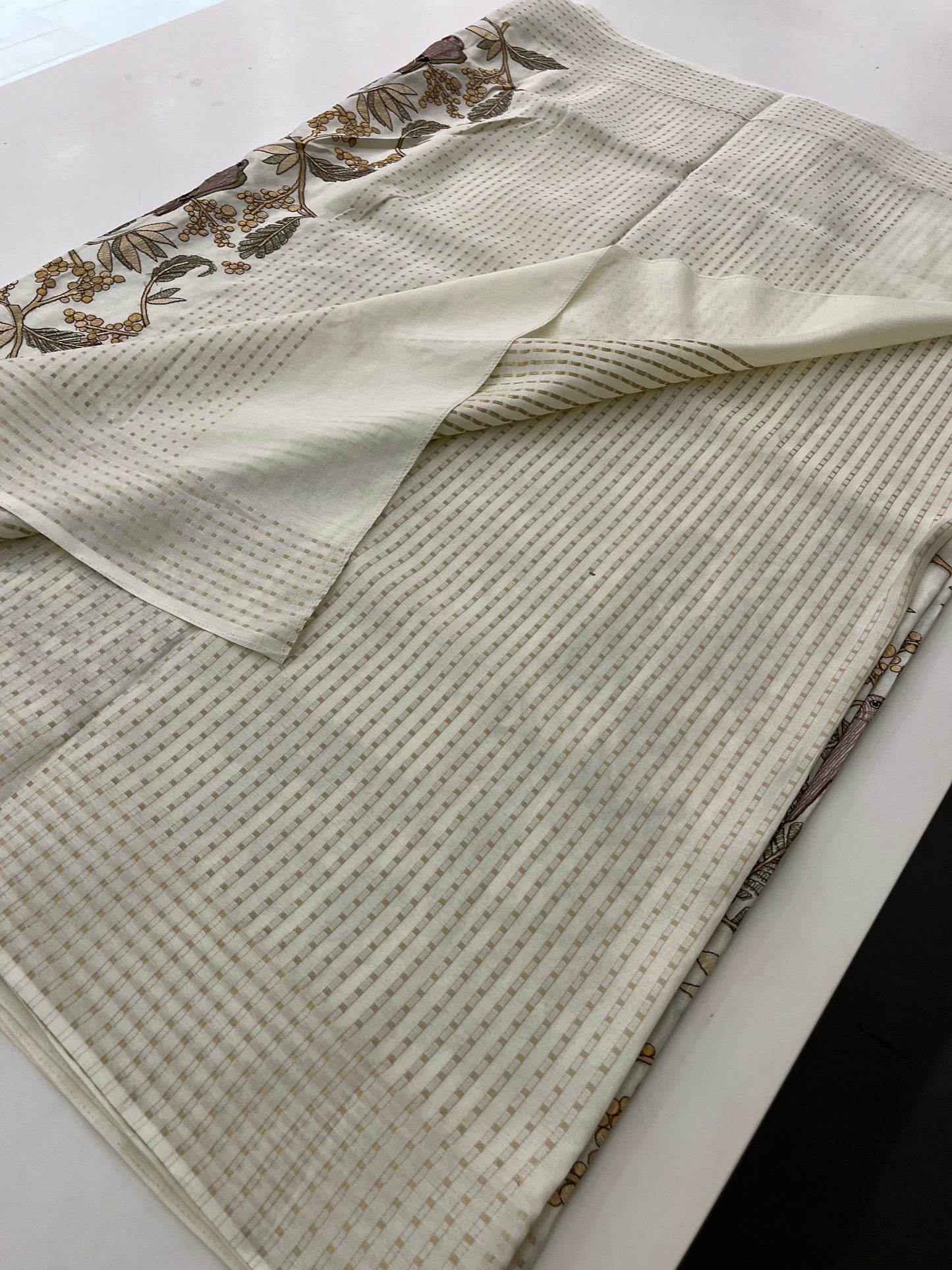 Pure Tussar Cotton Full Embroidery