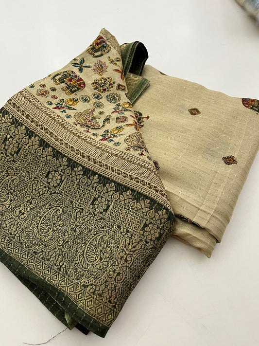 Tussar Fancy Printed