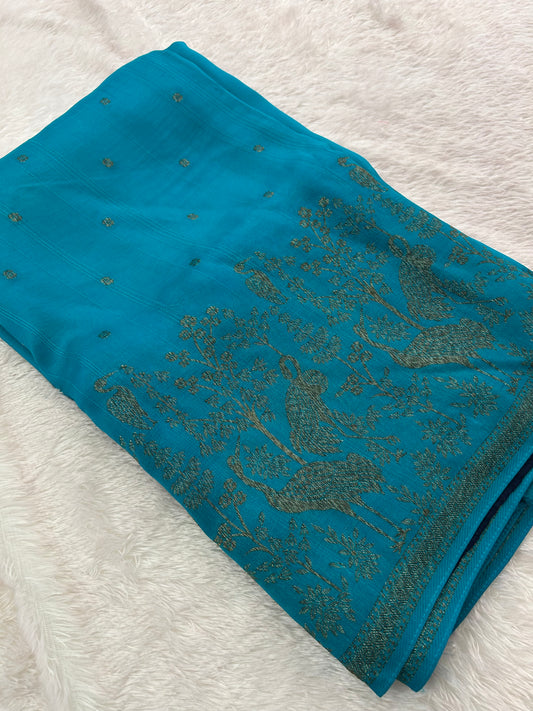 Premium Jute Tussar Fancy Saree-M14